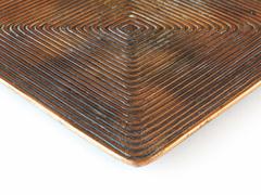 Ben Seibel Square Shaped Copper Tray with Concentric Squares Design Jenfred Ware