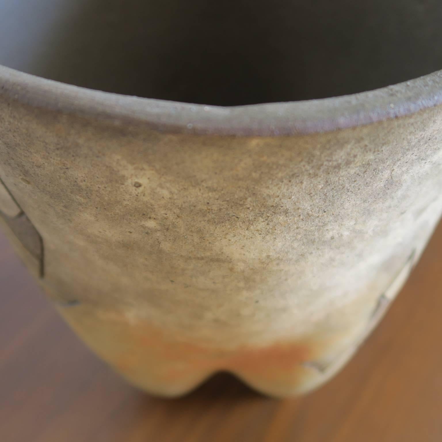 Ceramic Planter with Fish Design and Three Legs by Paolo Soleri In Excellent Condition For Sale In Los Angeles, CA