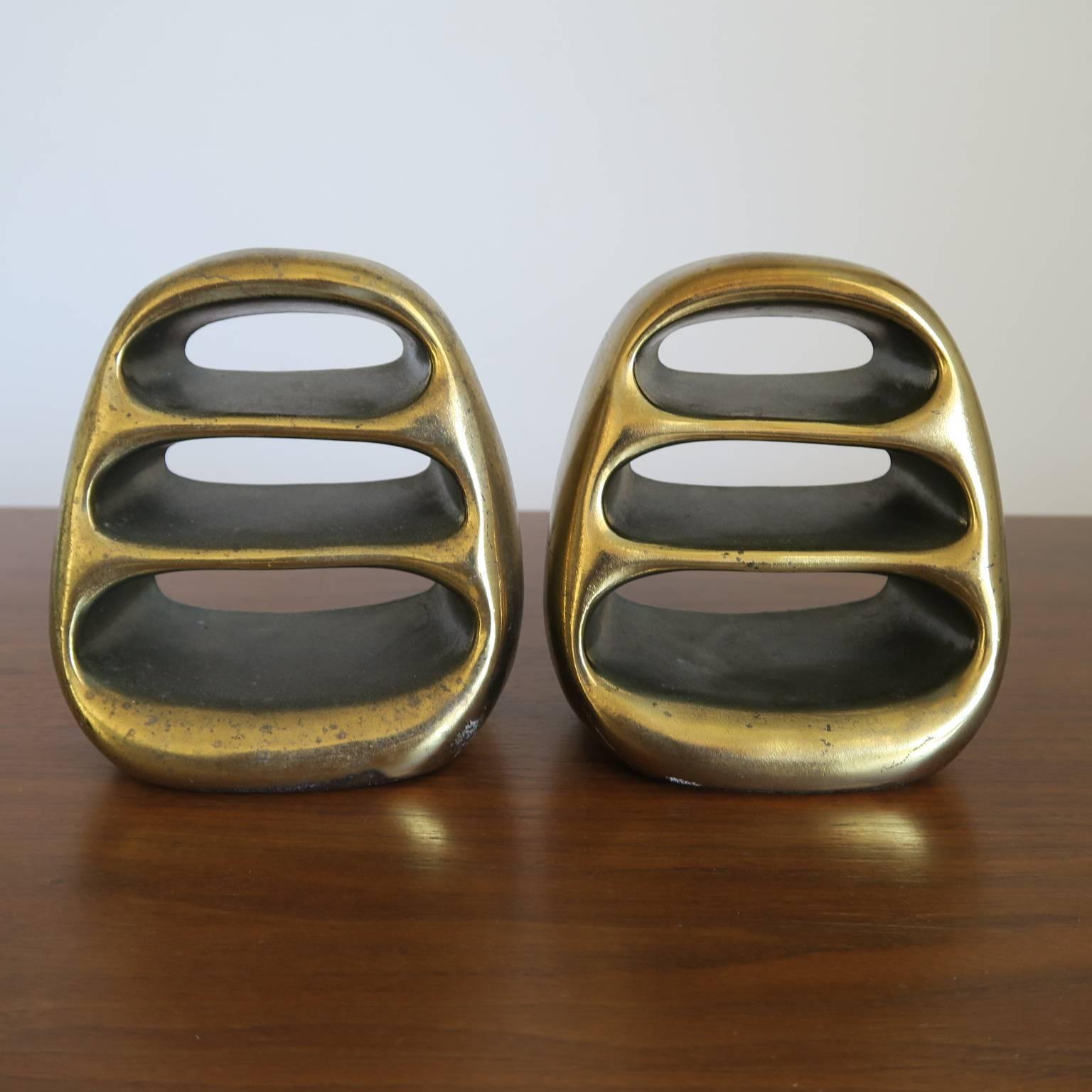 Pair of Brass Bookends by Ben Seibel, 1950s For Sale 1