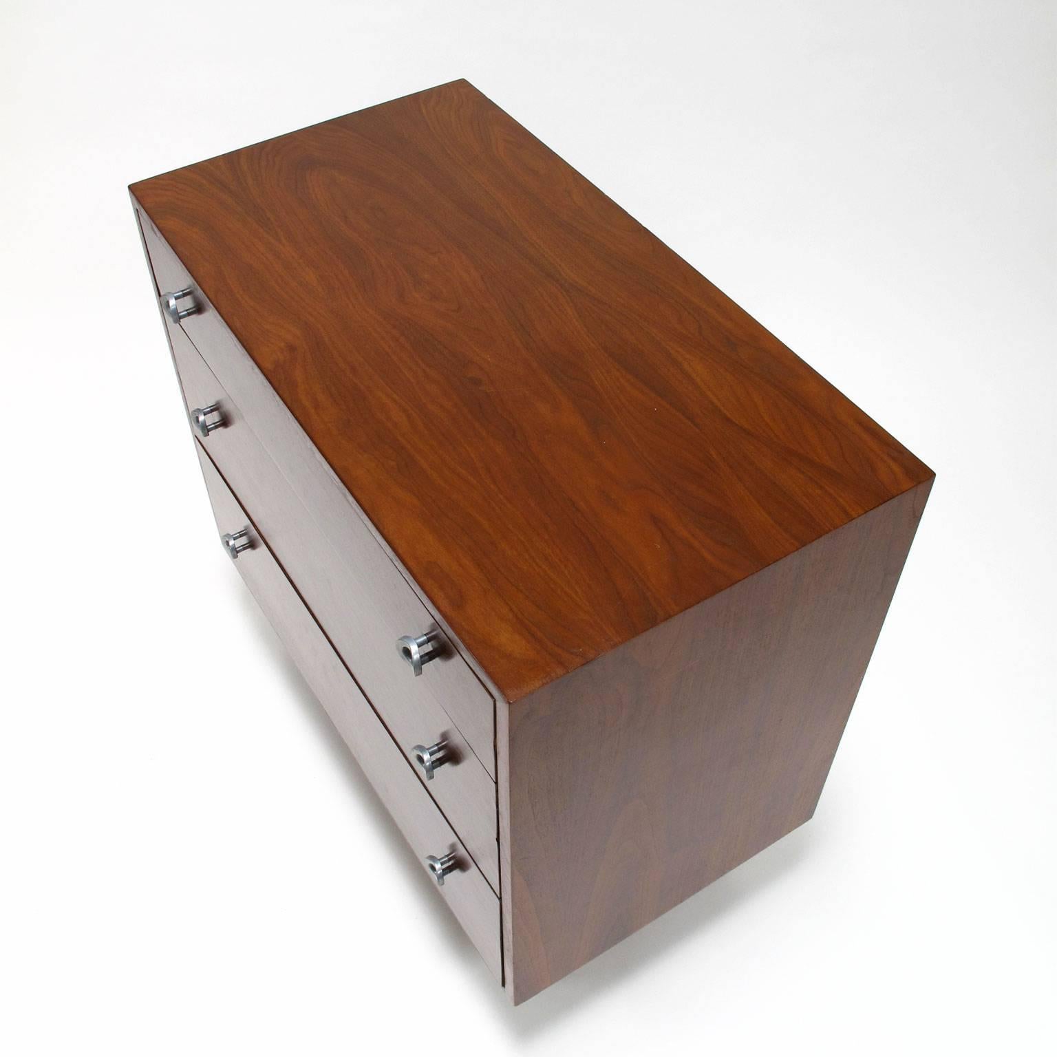 Mid-Century Modern Greta Grossman Rosewood Three-Drawer Chest, Glenn of California 1950s For Sale