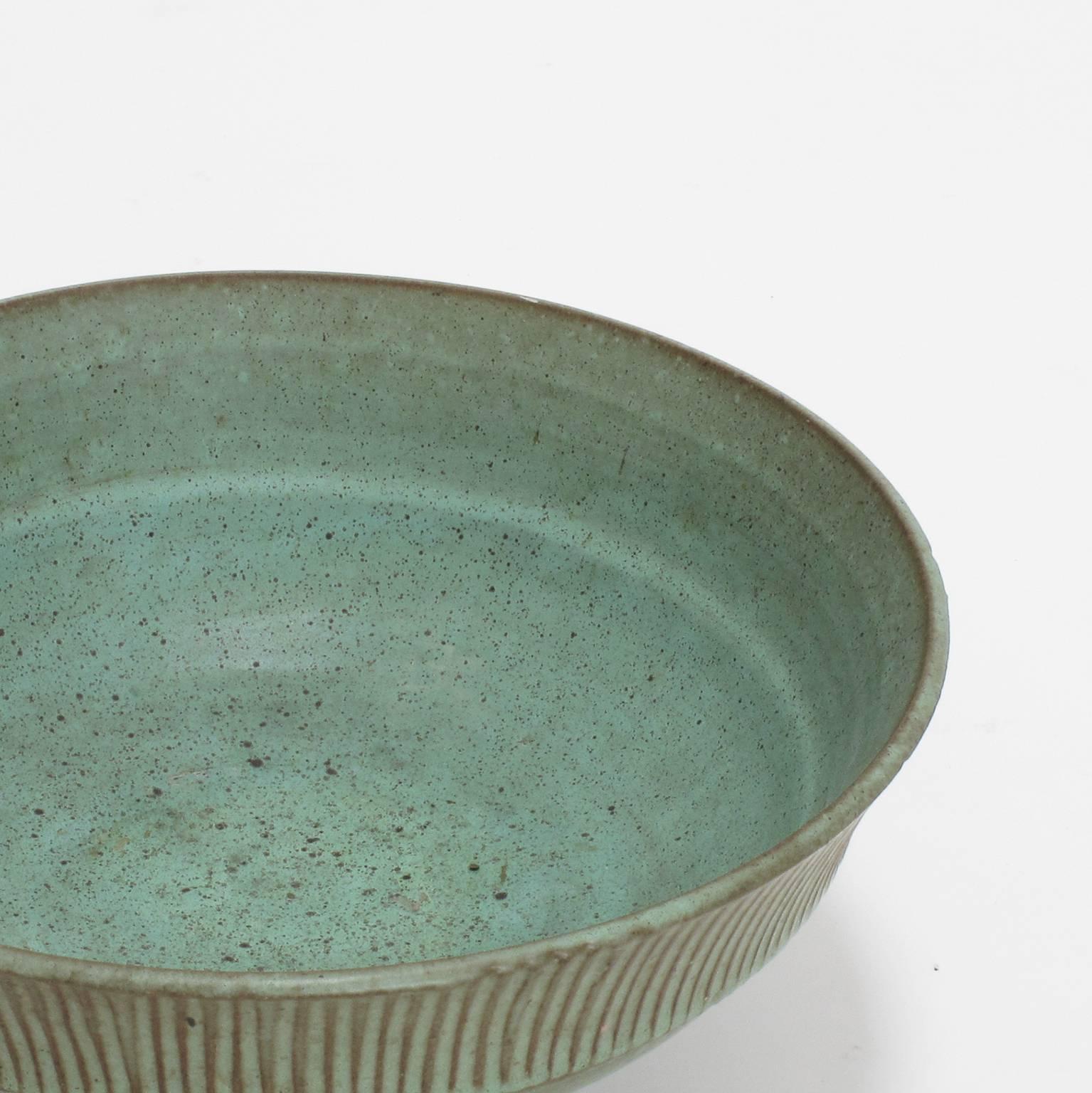 American Laura Andreson 'Footed Bowl' Ceramic, 1953 For Sale