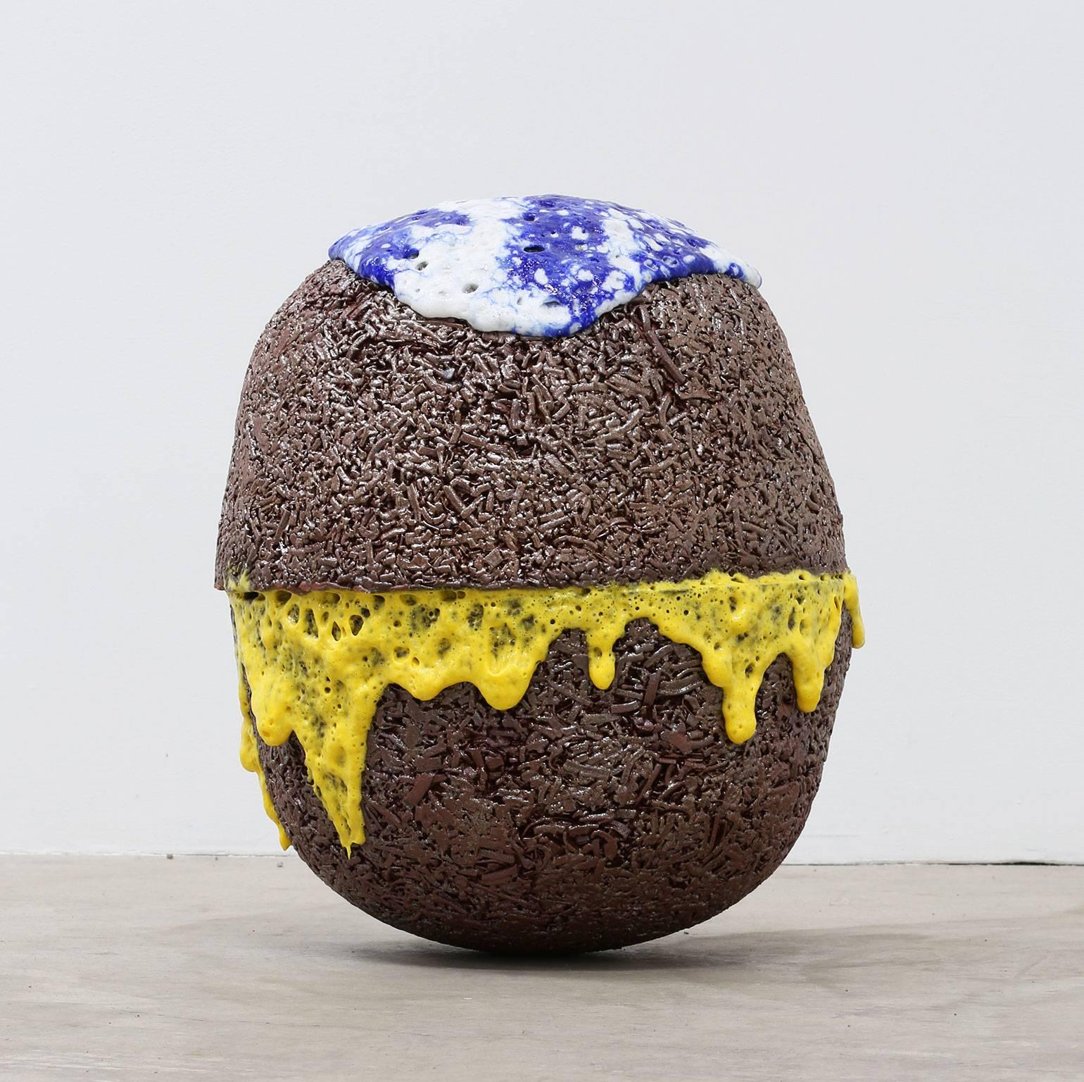 Modern Large Ceramic 'Delicacy' Sculpture by LA Artist Shoshi Kanokohata For Sale