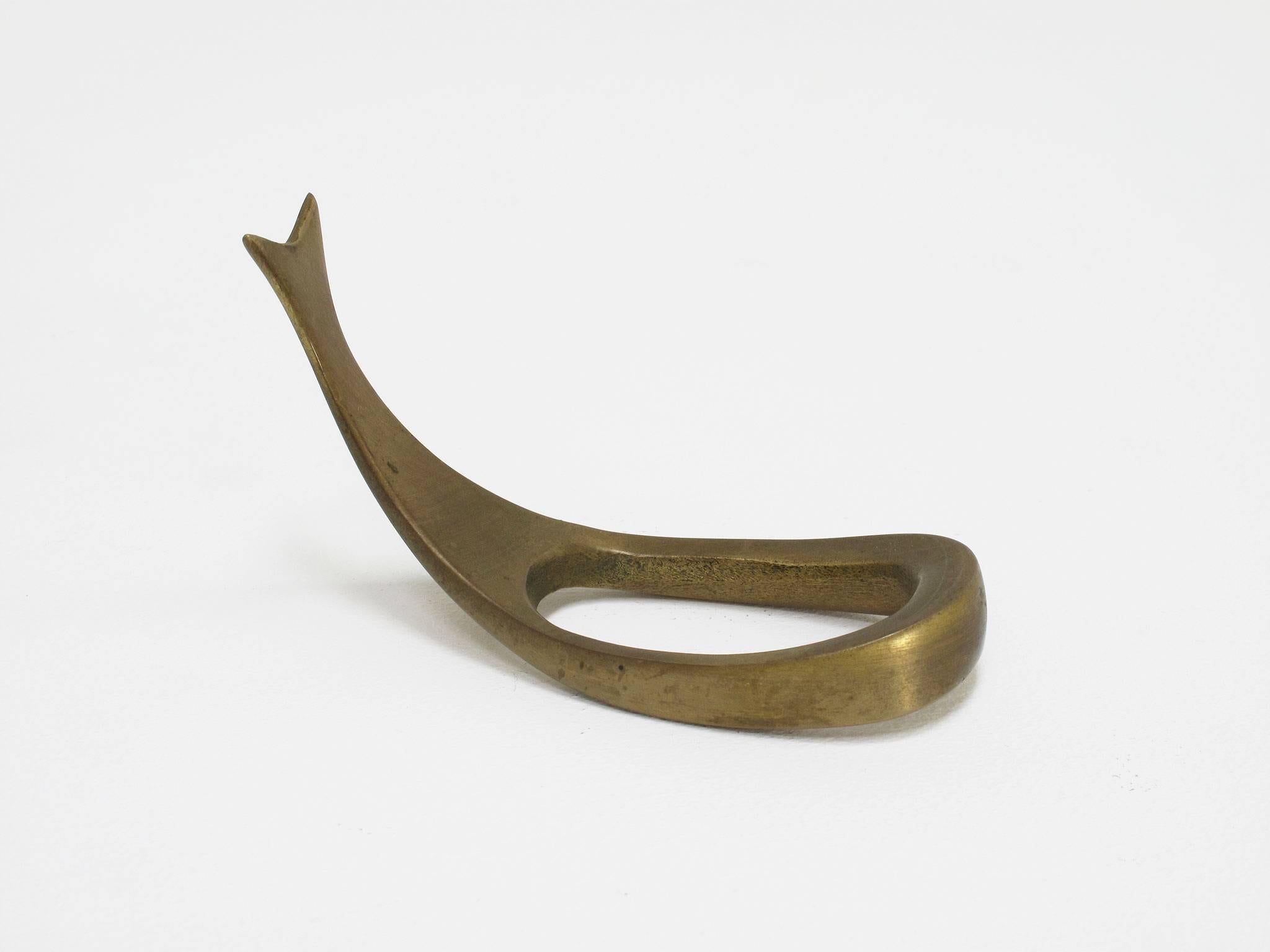 Solid Brass Pipe Rest, 1960s In Good Condition For Sale In Los Angeles, CA