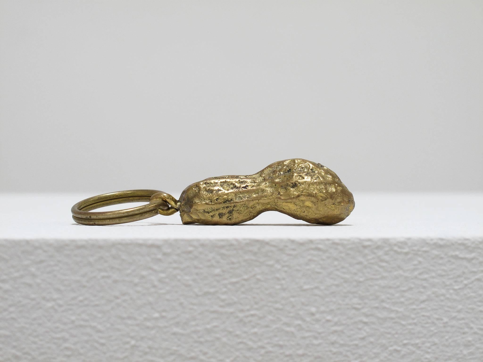 Carl Auböck 'Peanut' Solid Brass Charm In Excellent Condition For Sale In Los Angeles, CA