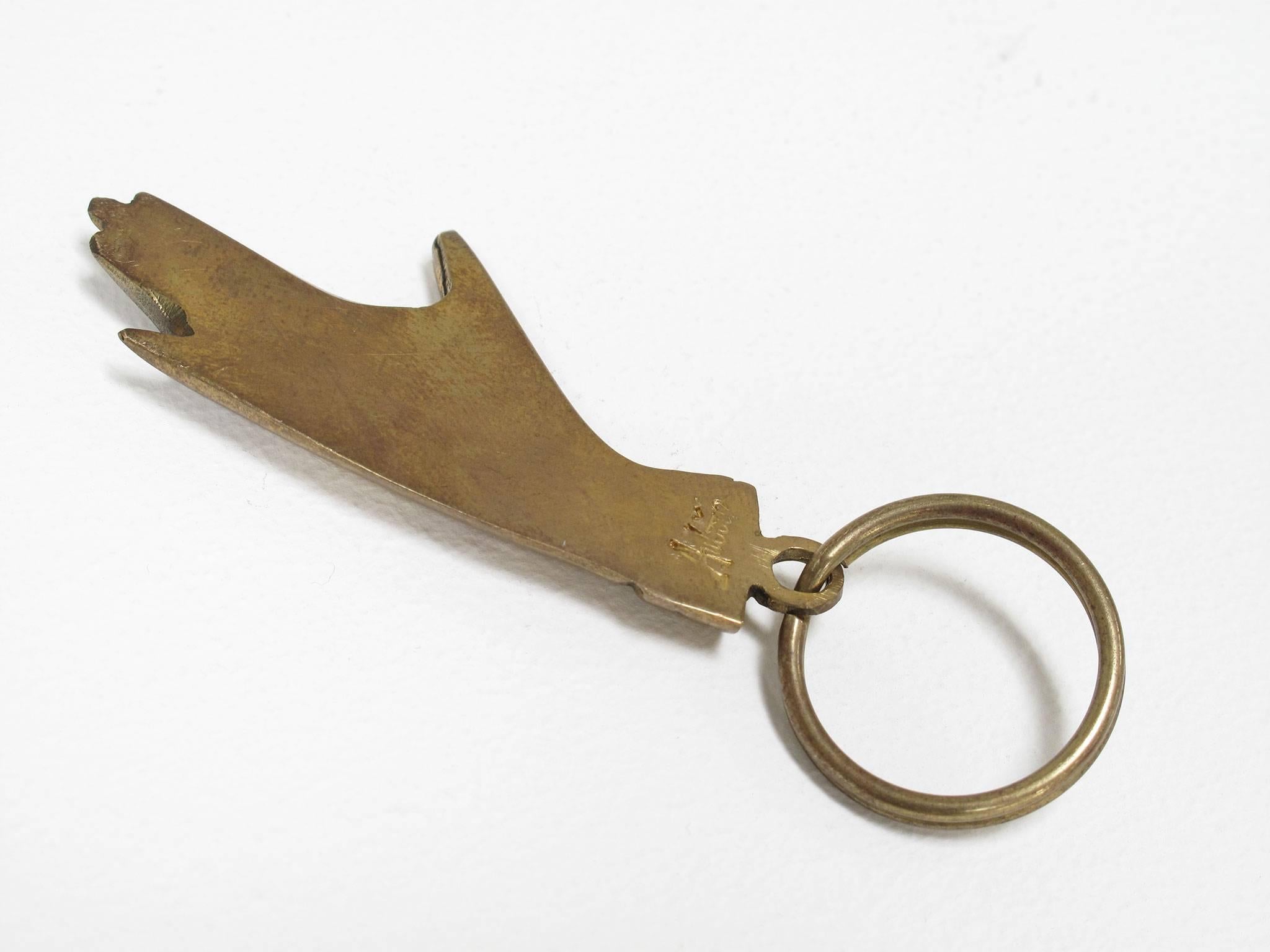 Austrian Carl Auböck 'Hand' Solid Brass Charm