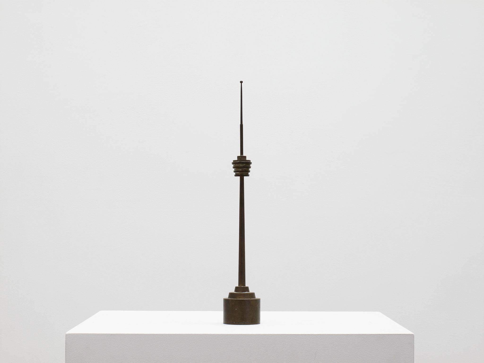 'Fernsehturm', Germany, 1960s
Scaled model sized replica of a television communication tower
Solid brass, handmade, spun on a lathe

Measurements in inches: 15.25 high x 2.25 base diameter

Condition: excellent vintage, contact us for a full