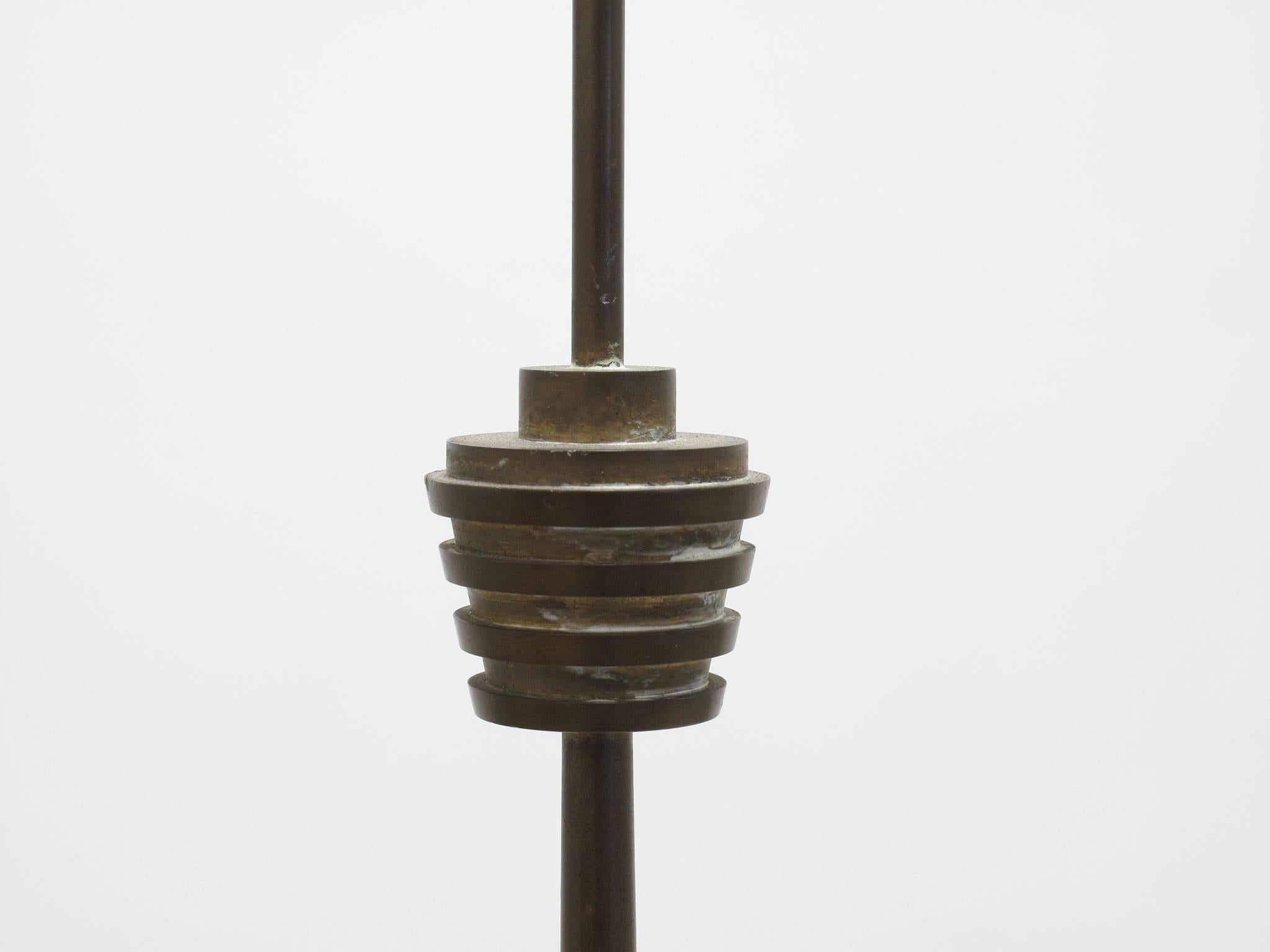 Modernist Communication Tower, Solid Brass, Germany For Sale 1