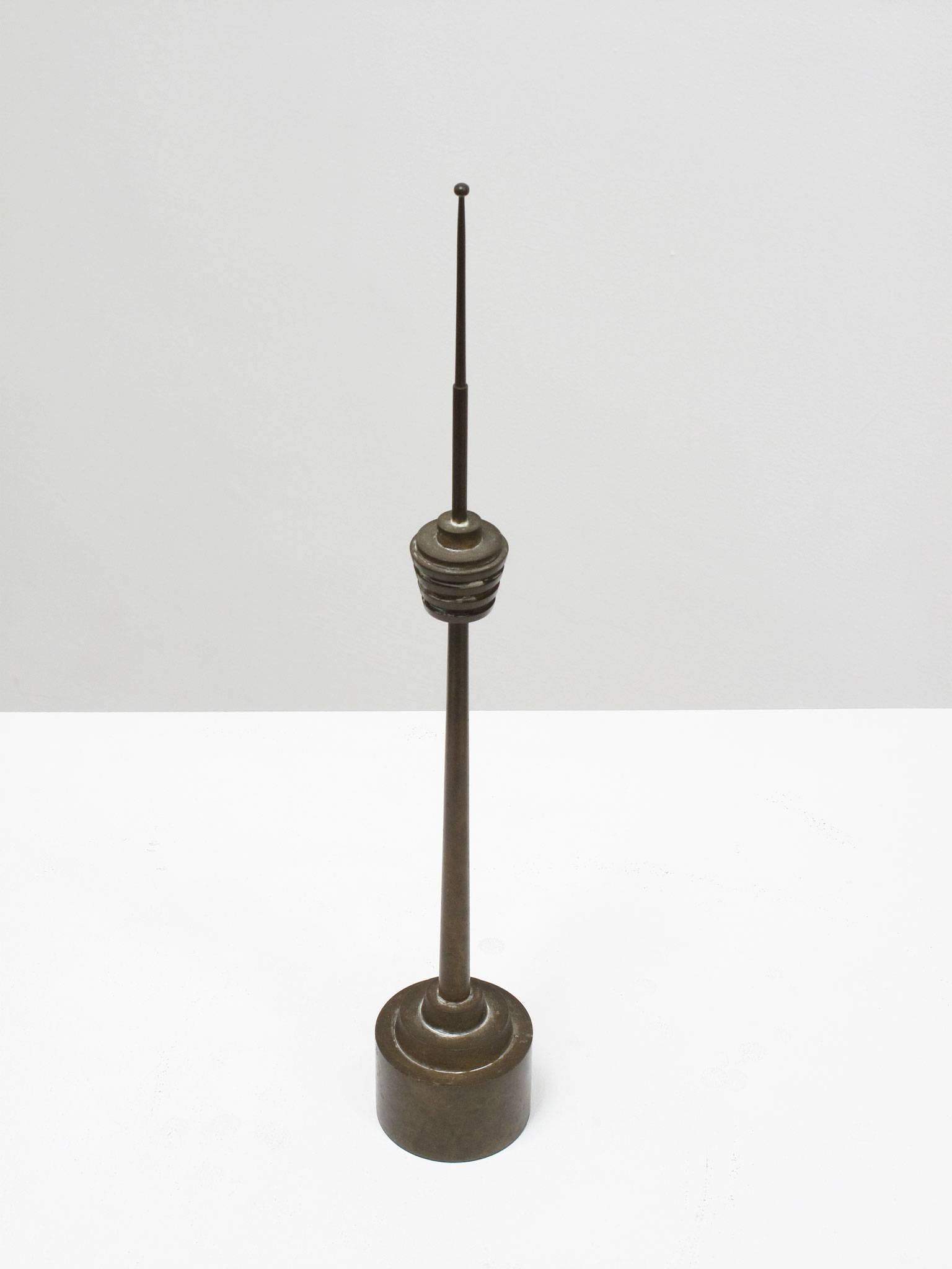 Mid-Century Modern Modernist Communication Tower, Solid Brass, Germany For Sale