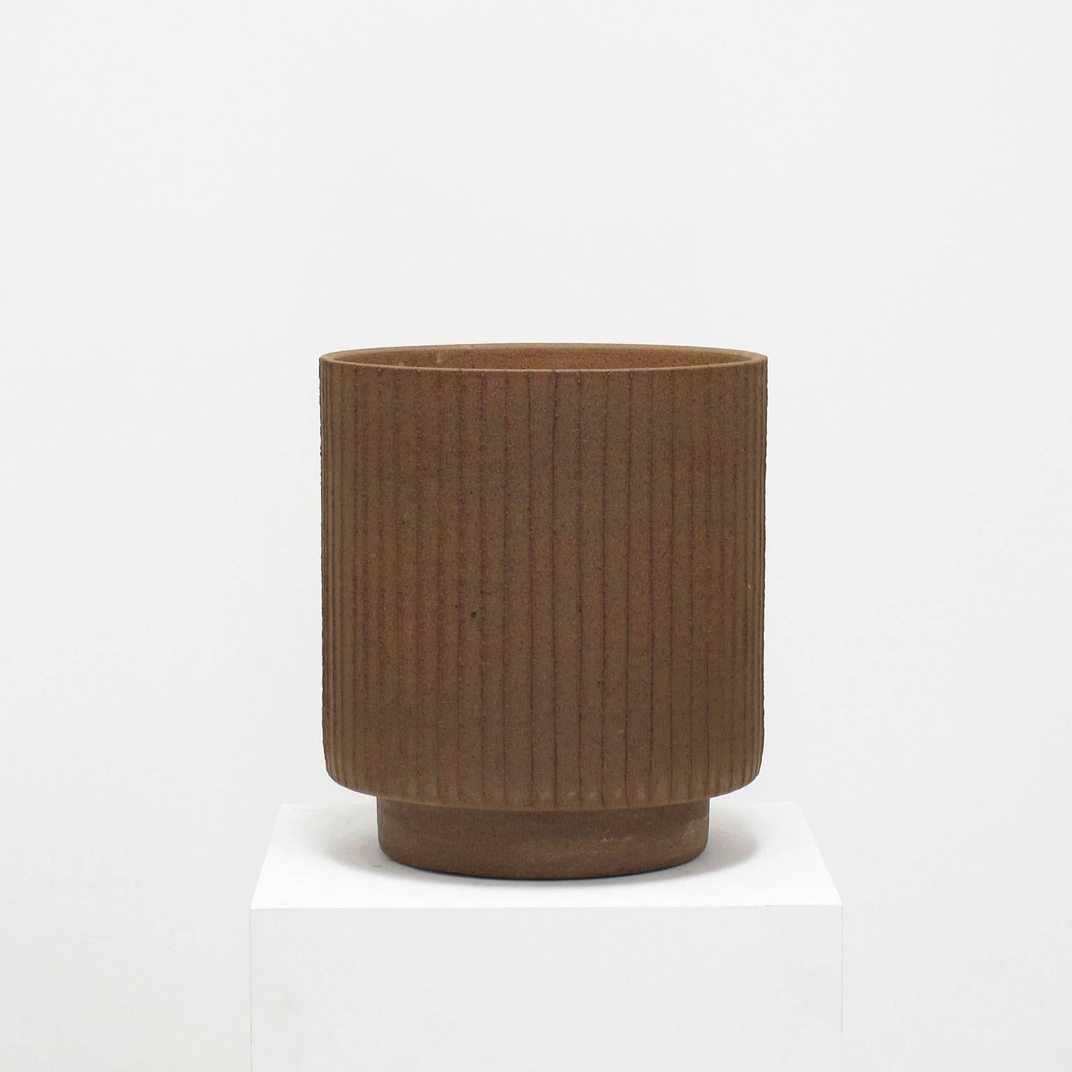 David Cressey
'Lines' design, stoneware, unglazed, 1960s
Pro Artisan Collection, Architectural Pottery
Los Angeles, California

Measurements in inches: 18 high x 16 diameter