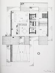 Pierre Koenig, Floor Plan of Case Study House 21, Framed Photographic Print