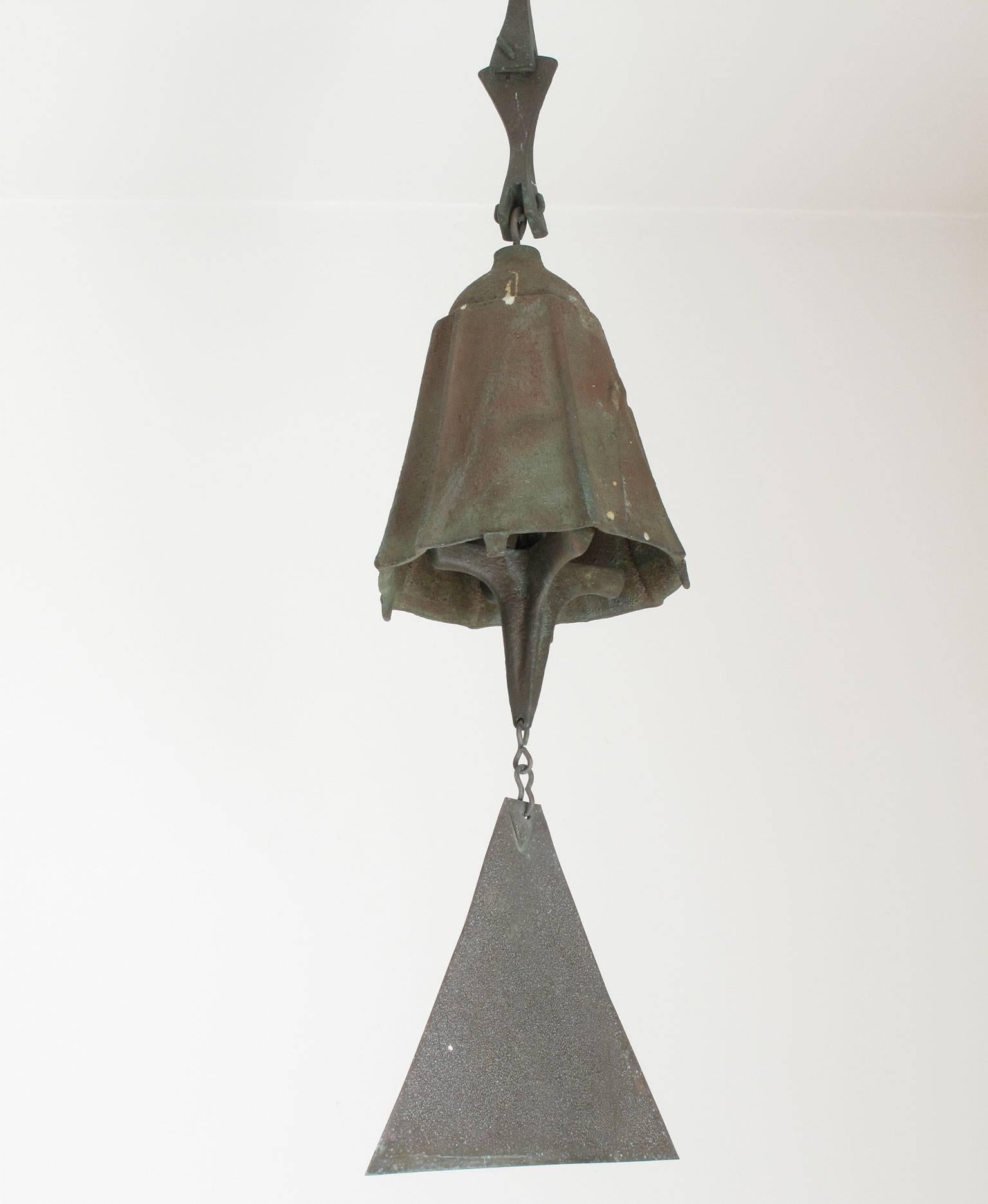 20th Century Paolo Soleri Bronze Wind Chime Bell, 1970s Vintage Brutalist Modern For Sale