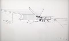 Pierre Koenig, Rendering of Case Study House 22, Framed Photographic Print, 1958