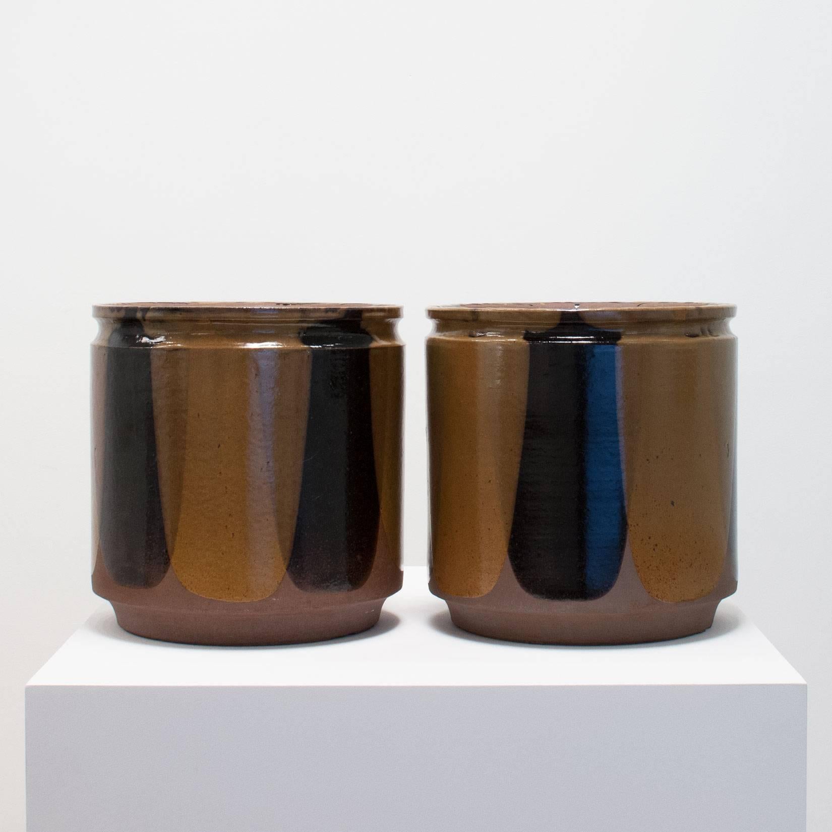 David Cressey and Robert Maxwell 'Flame' Glaze Design Ceramic Planters, 1970s For Sale 3