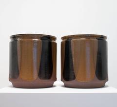 David Cressey and Robert Maxwell 'Flame' Glaze Design Ceramic Planters, 1970s
