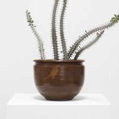 David Cressey & Robert Maxwell Ceramic Planter Glazed Brown Earthgender, 1970s