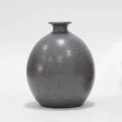 David Cressey Ceramic Vase, Glazed Purple, 1970s, Earthgender Ceramics