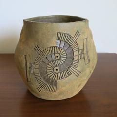 Ceramic Planter with Arcosanti Design by Paolo Soleri, 1970s