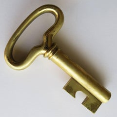 Austrian Modern Large Vintage Brass Key Bottle Opener Bar Tool by Carl Auböck