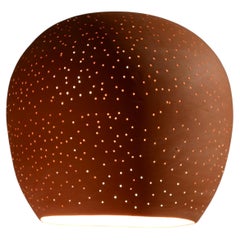 Terracotta Pendant 10" Ceramic Shade with Dot Pattern