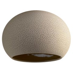 Claylight 15" Flush Mount- Dot: Handmade, Sculptural Ceiling Light