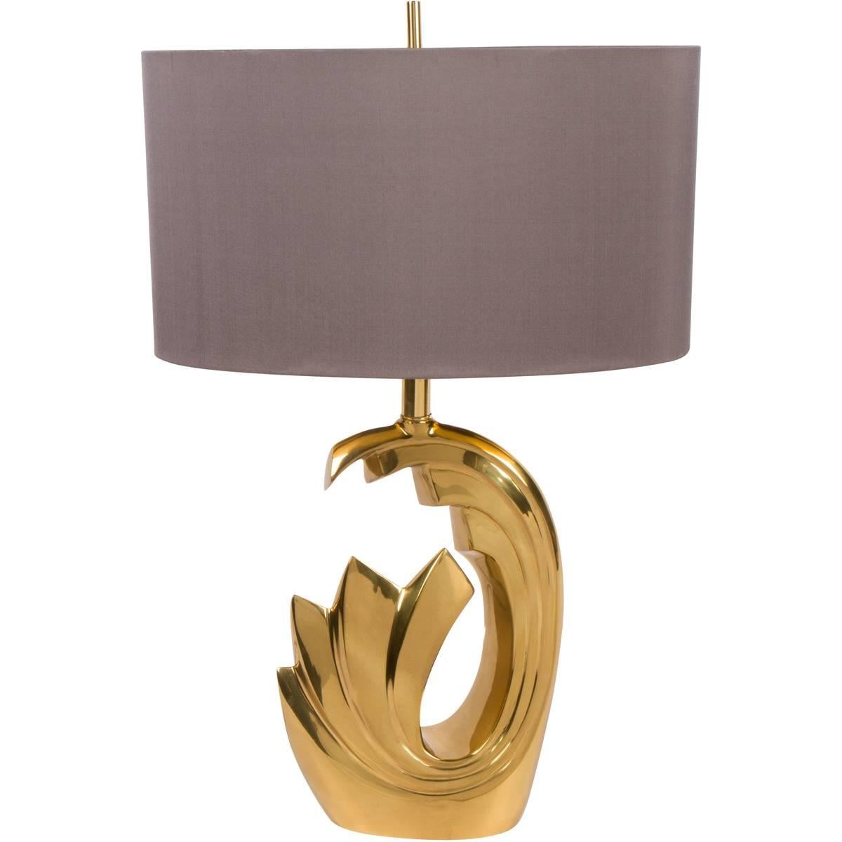 Brass Lamp attributed to Pierre Cardin, 1970s