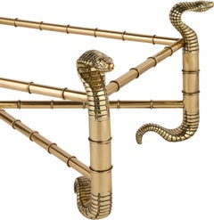 Seltener und fantastischer Cobra-Couchtisch aus poliertem Messing von Arturo Pani