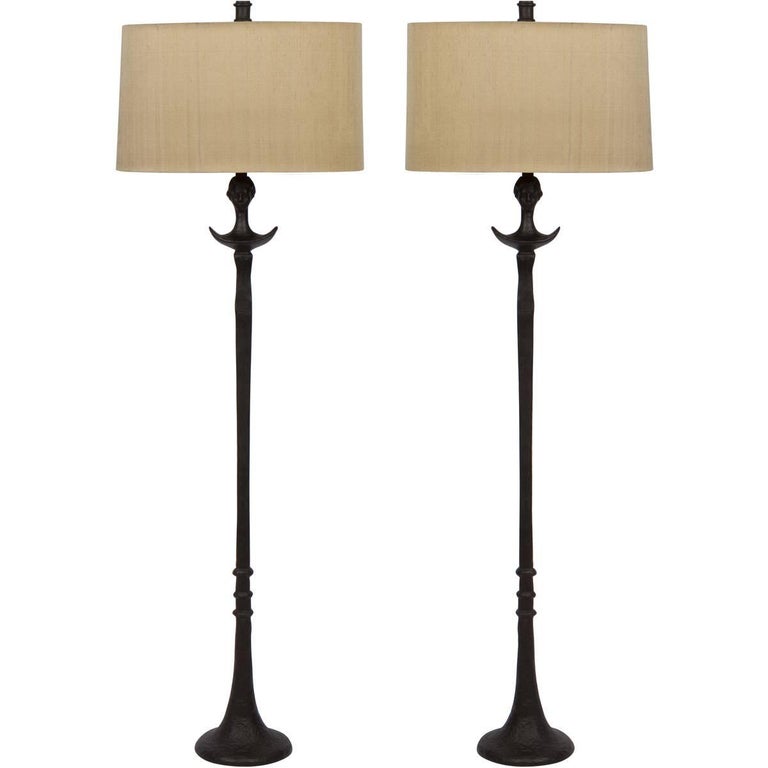 Pair Of Floor Lamps In The Style Go Giacometti
