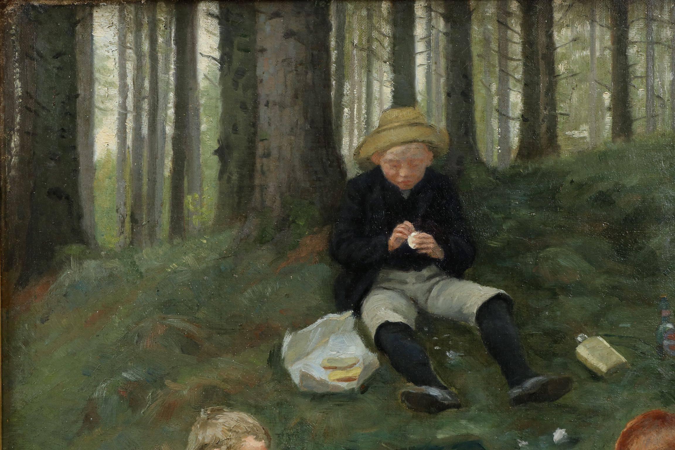 After moving with his parents to Copenhagen, Malthe Engelsted received a degree in theology before enrolling at an art academy. In 1879 he exhibited at Salon and was awarded the Neuhausen in recognition of his painting 'Scene from Children’s Life'