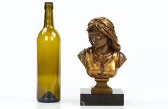 Eugene Aizelin Bronze Sculpture Bust of Mignon, Barbedienne