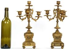 Pair of French Louis XVI Gilt Bronze Candelabra by Henri Picard, circa 1880