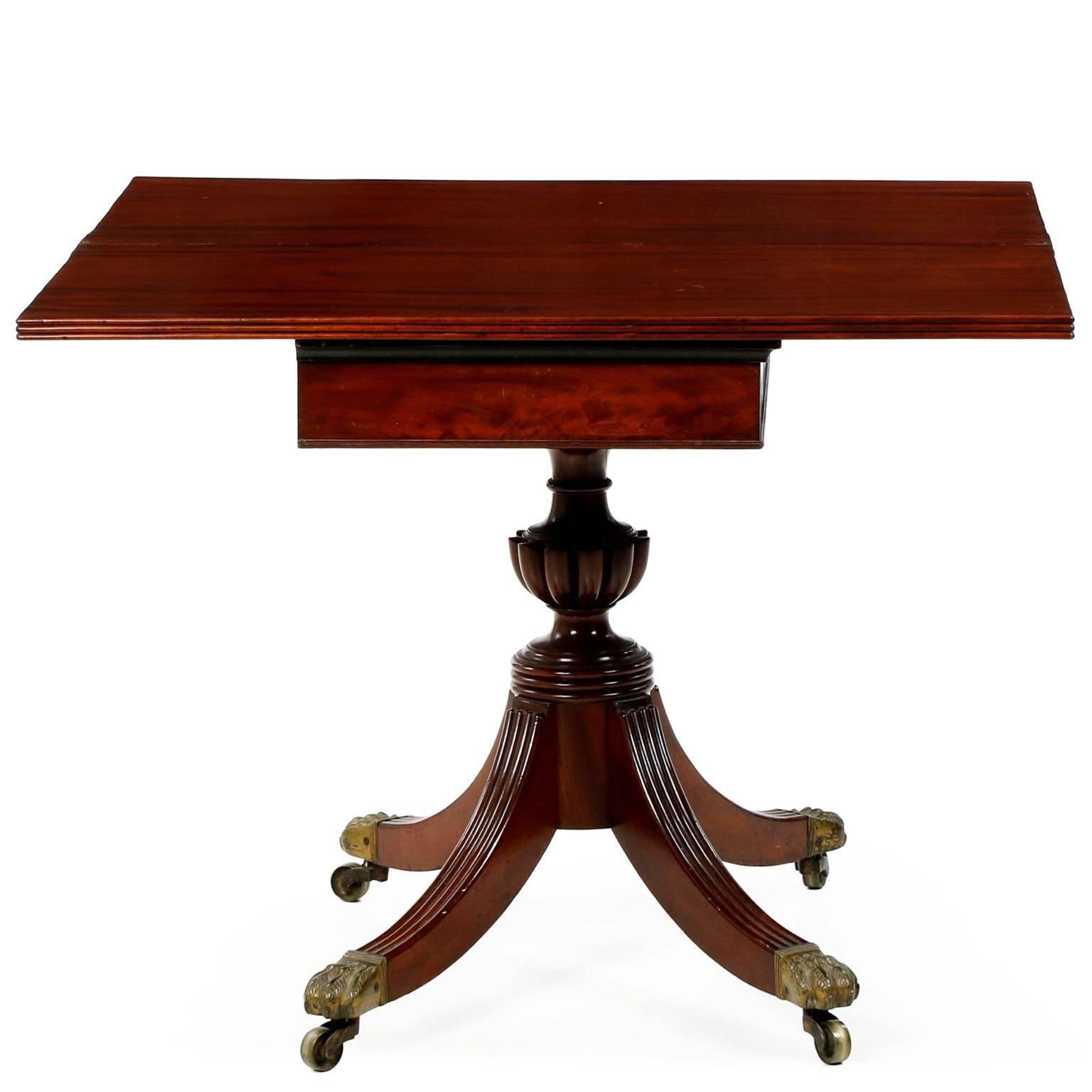 antique flip top card table