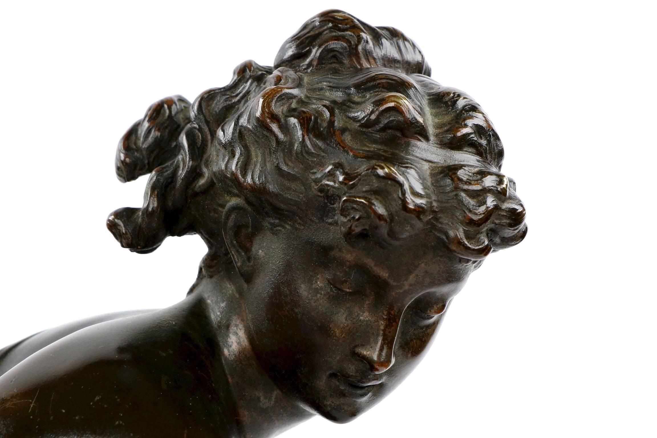 19th Century Pierre Eugene Emile Hebert French Bronze Sculpture 