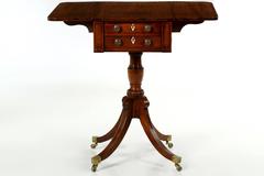 Small English George III Mahogany Antique Pembroke Table, circa 1810
