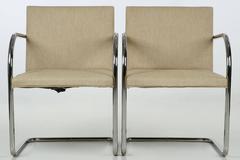 Seis sillas de comedor Ludwig Mies van der Rohe para Knoll BRNO Chrome, circe 1979