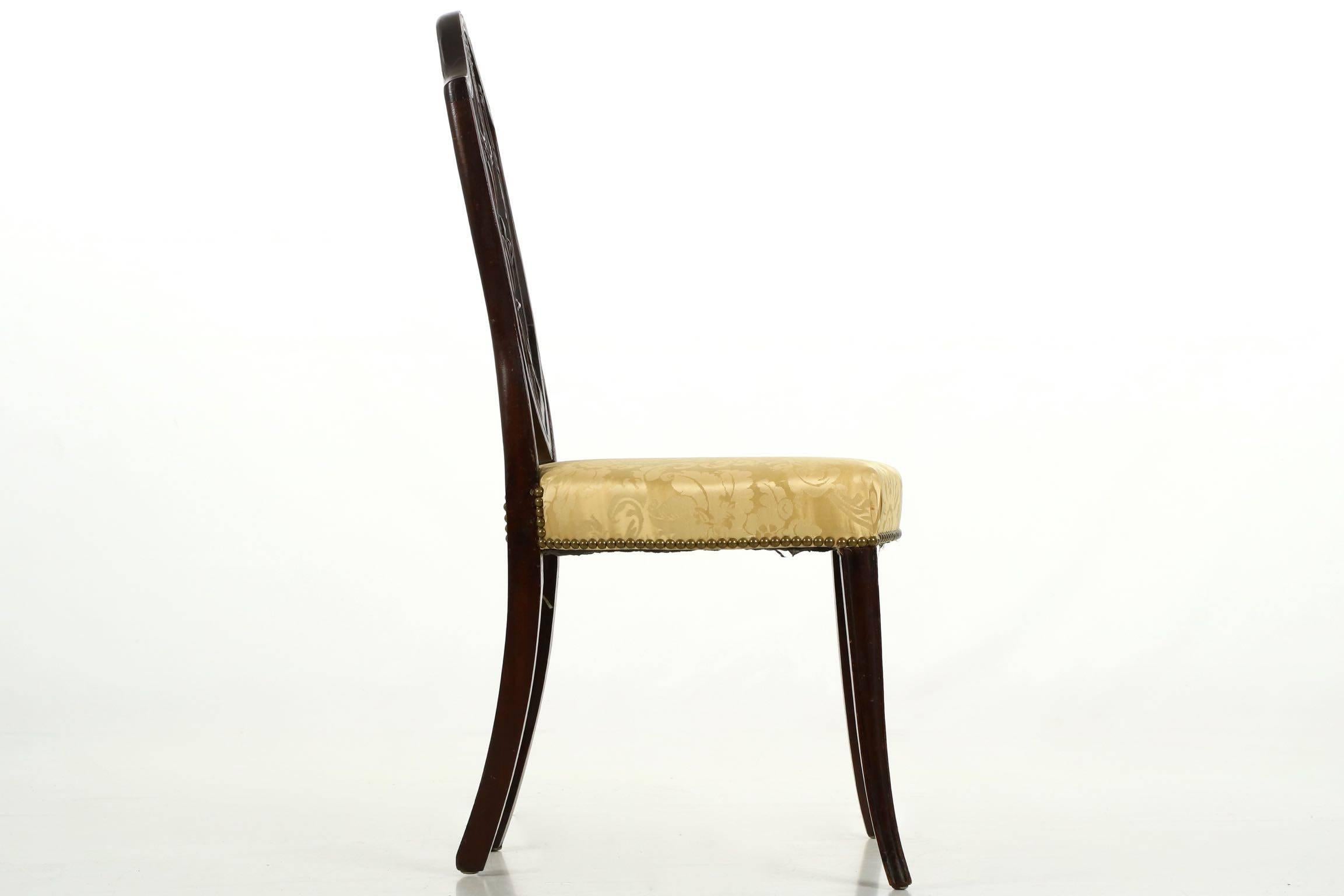 Exceptional American Federal Mahogany Side Chair, New York, circa 1790 1