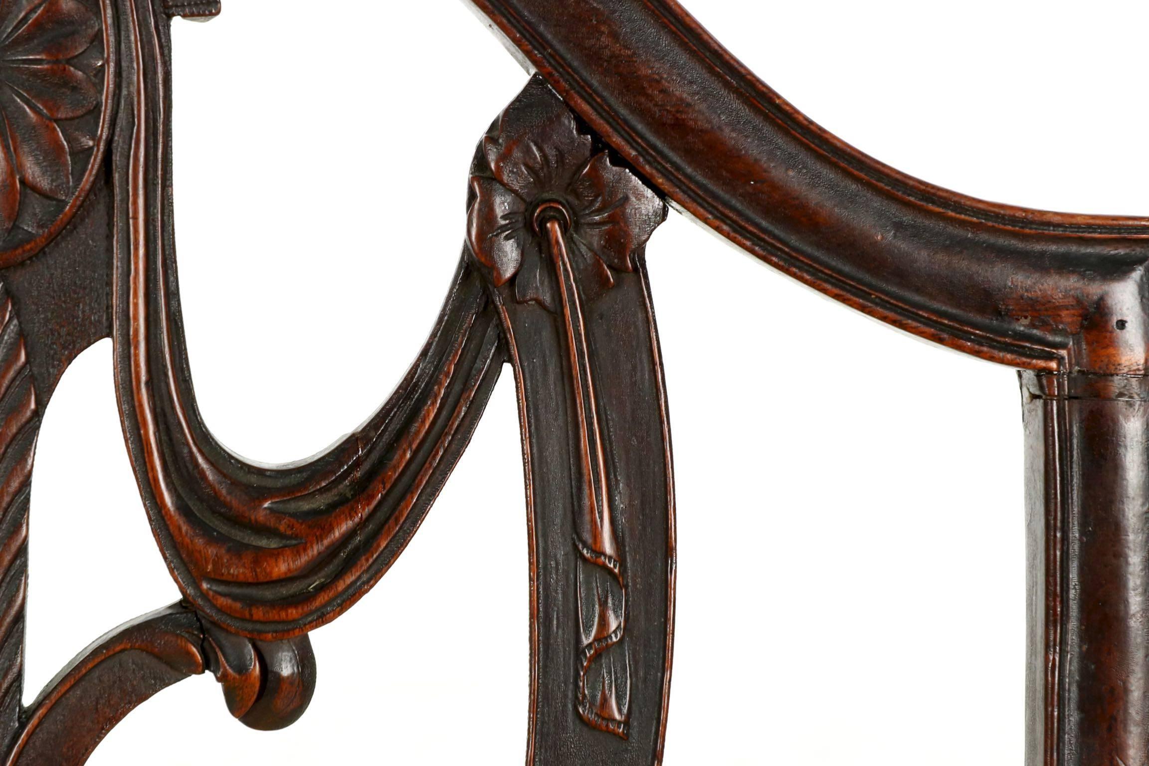 Late 18th Century Exceptional American Federal Mahogany Side Chair, New York, circa 1790