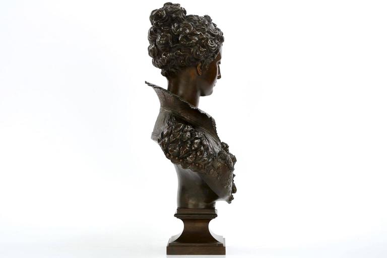Pair of Mathurin Moreau Renaissance Bronze Sculpture Busts at 1stDibs