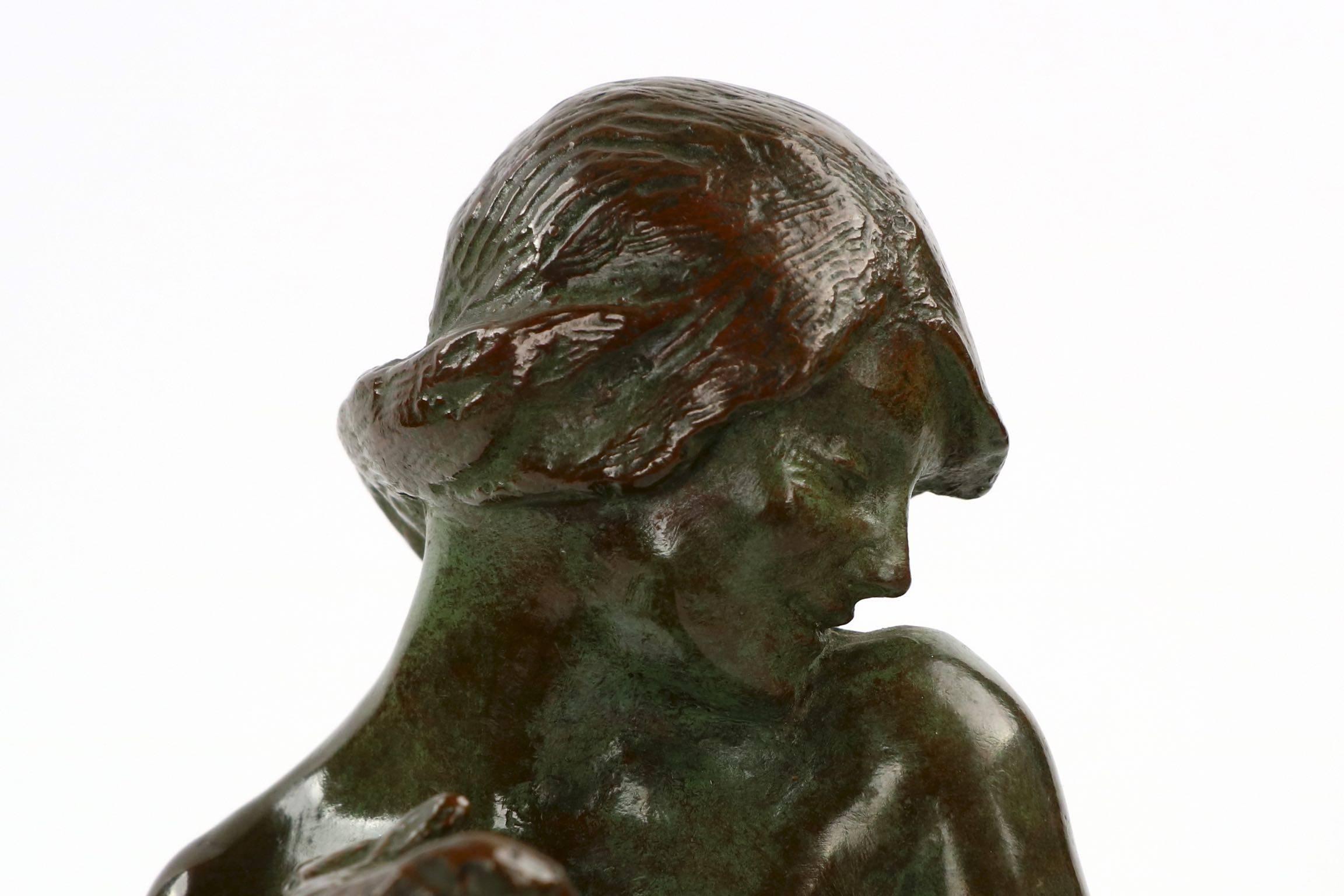 Patinated American Bronze Sculpture 