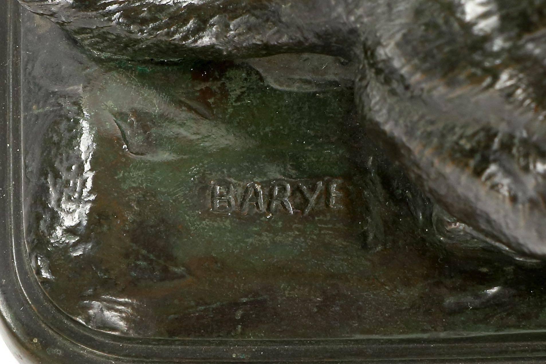 Antoine-Louis Barye Bronze Sculpture of Basset Hound, Barbedienne, circa 1877 1