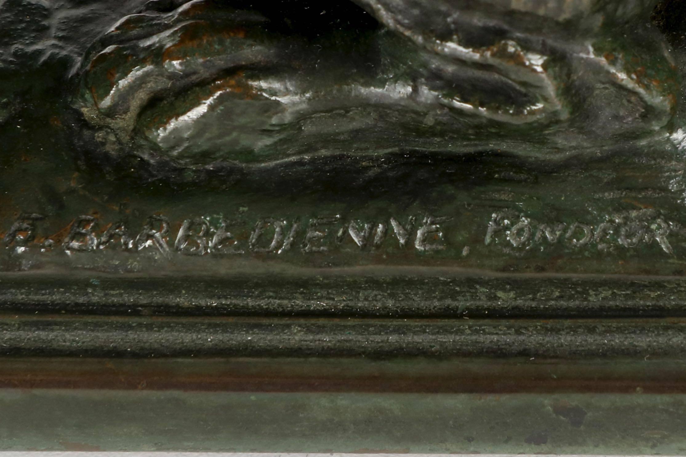 Antoine-Louis Barye Bronze Sculpture of Basset Hound, Barbedienne, circa 1877 2