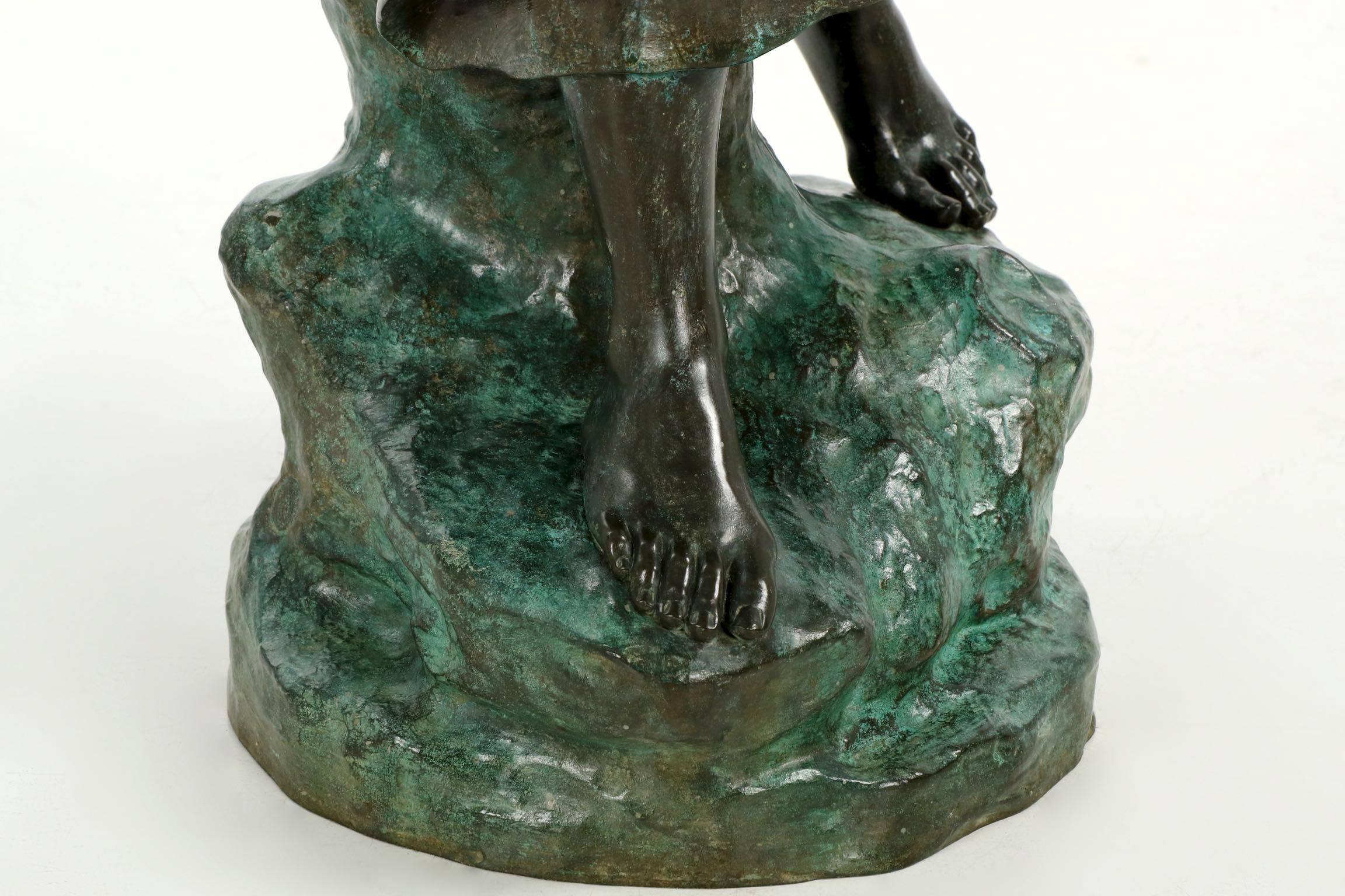 Large Edouard Drouot, French, Bronze Sculpture, 