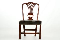 English Georgian Period Antique Mahogany Side Chair, Late 18th Century