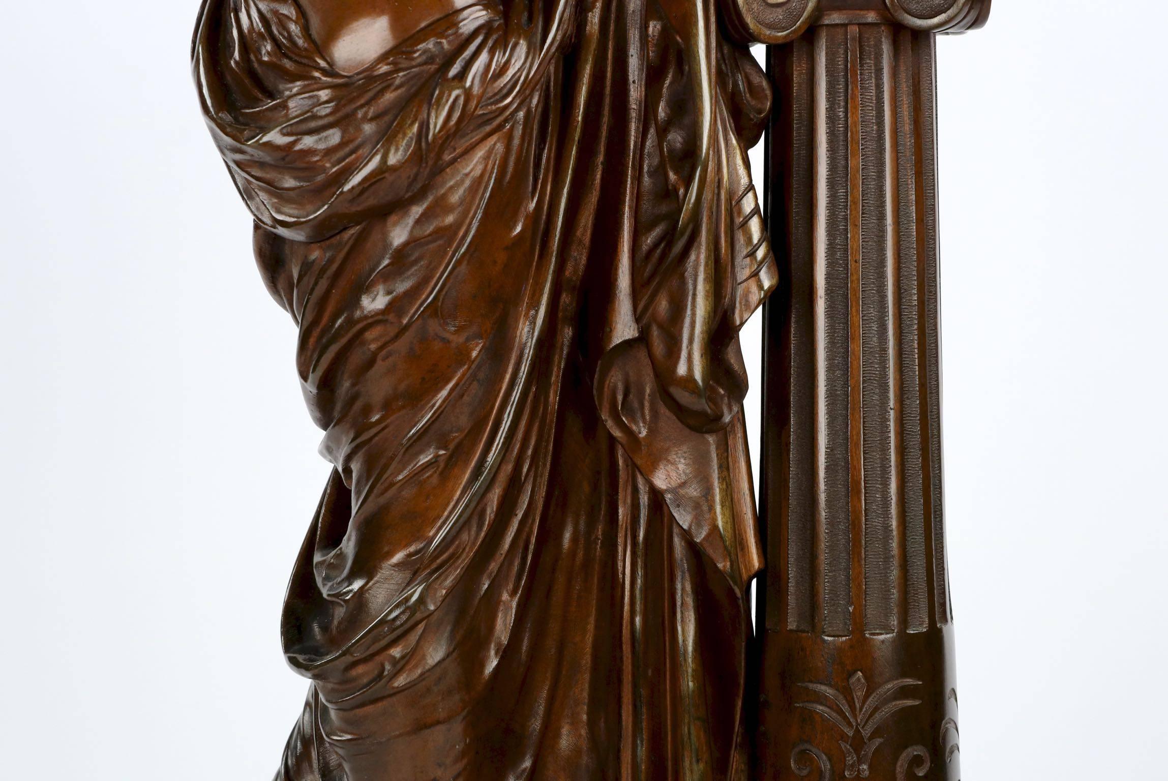 Fine Authentic Bronze Sculpture of L'aurore by Mathurin Moreau, circa 1880 1