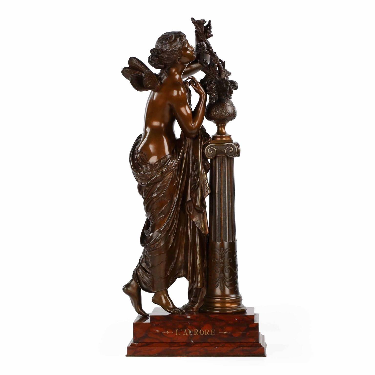 Fine Authentic Bronze Sculpture of L'aurore by Mathurin Moreau, circa 1880