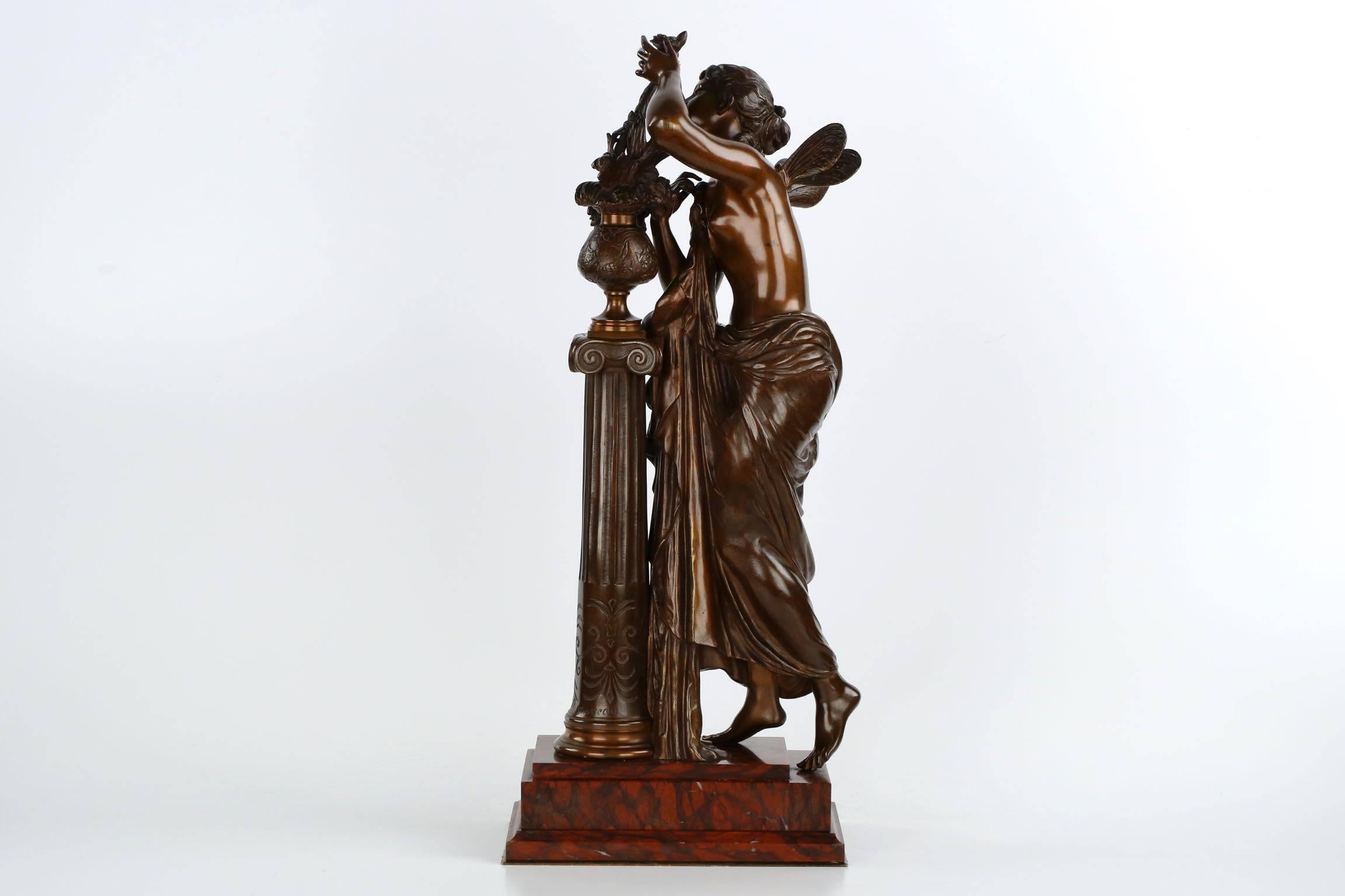 Romantic Fine Authentic Bronze Sculpture of L'aurore by Mathurin Moreau, circa 1880
