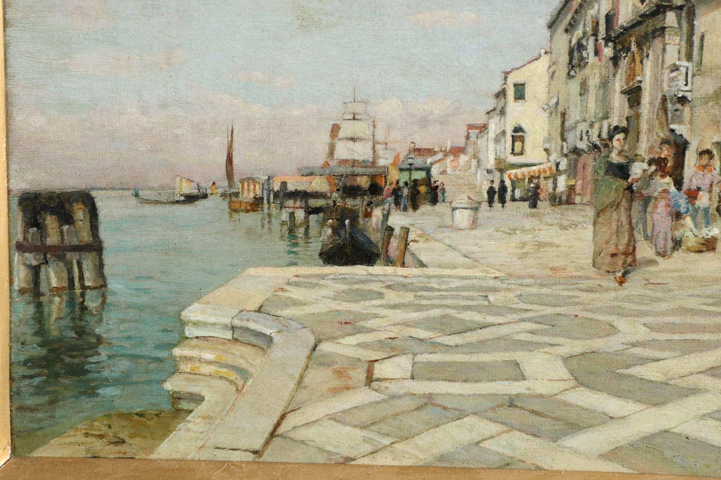 Venetian Street Scene Painting by William Graham American, circa 1891 1