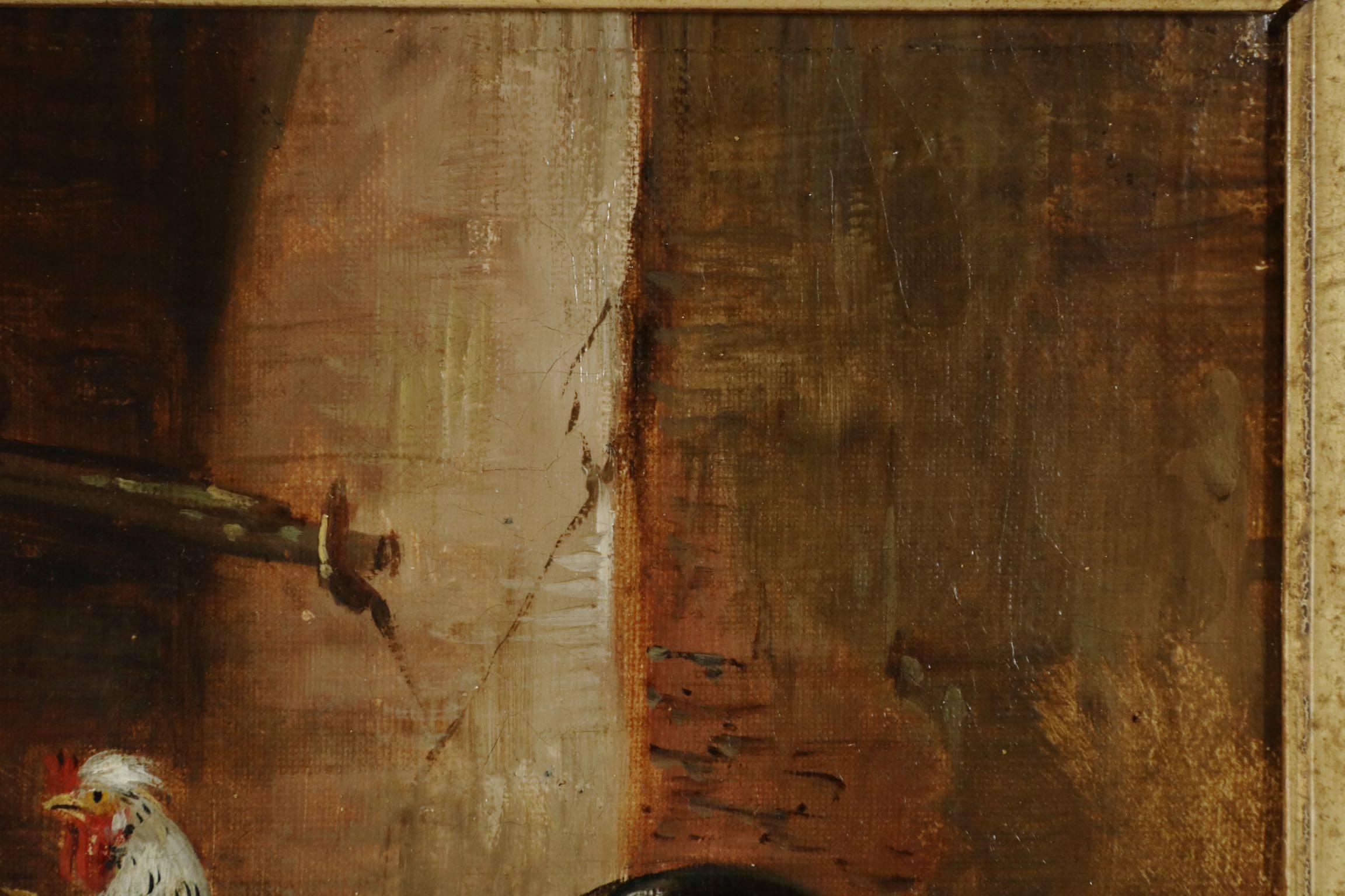 chicken oil painting
