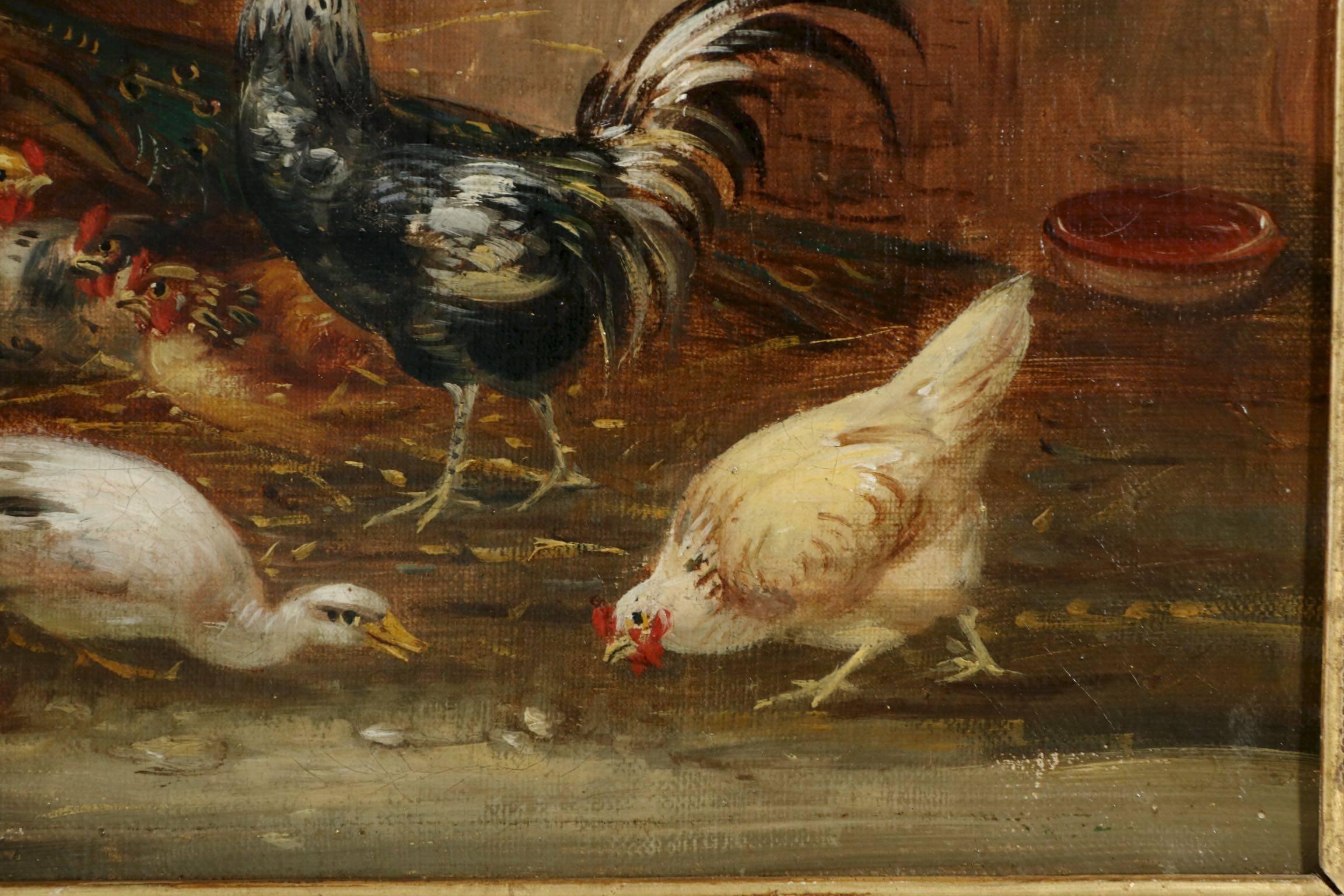 paintings of chickens