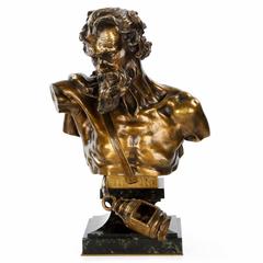 Authentique sculpture française en bronze de Diogène d'après le modèle de Claudius Marioton