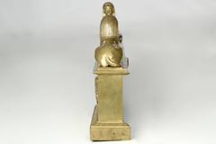 Pare-feu Regency en laiton antique avec sphinx égyptien:: 19e siècle